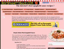 Tablet Screenshot of bestspaghettisauce.com